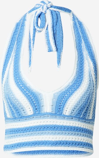HOLLISTER Tops en tricot en bleu clair / blanc, Vue avec produit