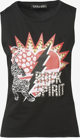 KOROSHIMajica - crna boja: prednji dio