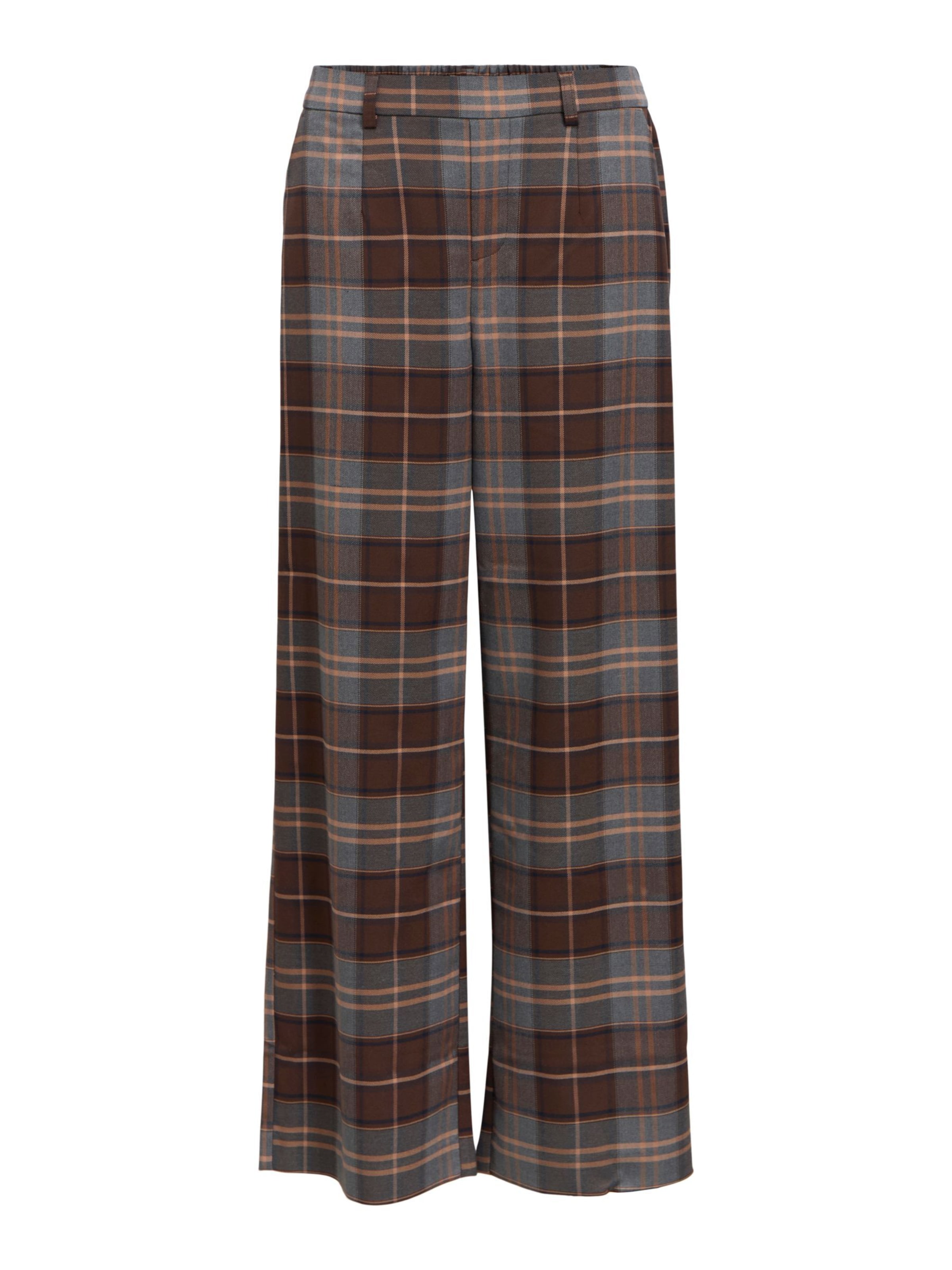OBJECT Wide leg Broek 'OBJLisa' in Bruin: voorkant
