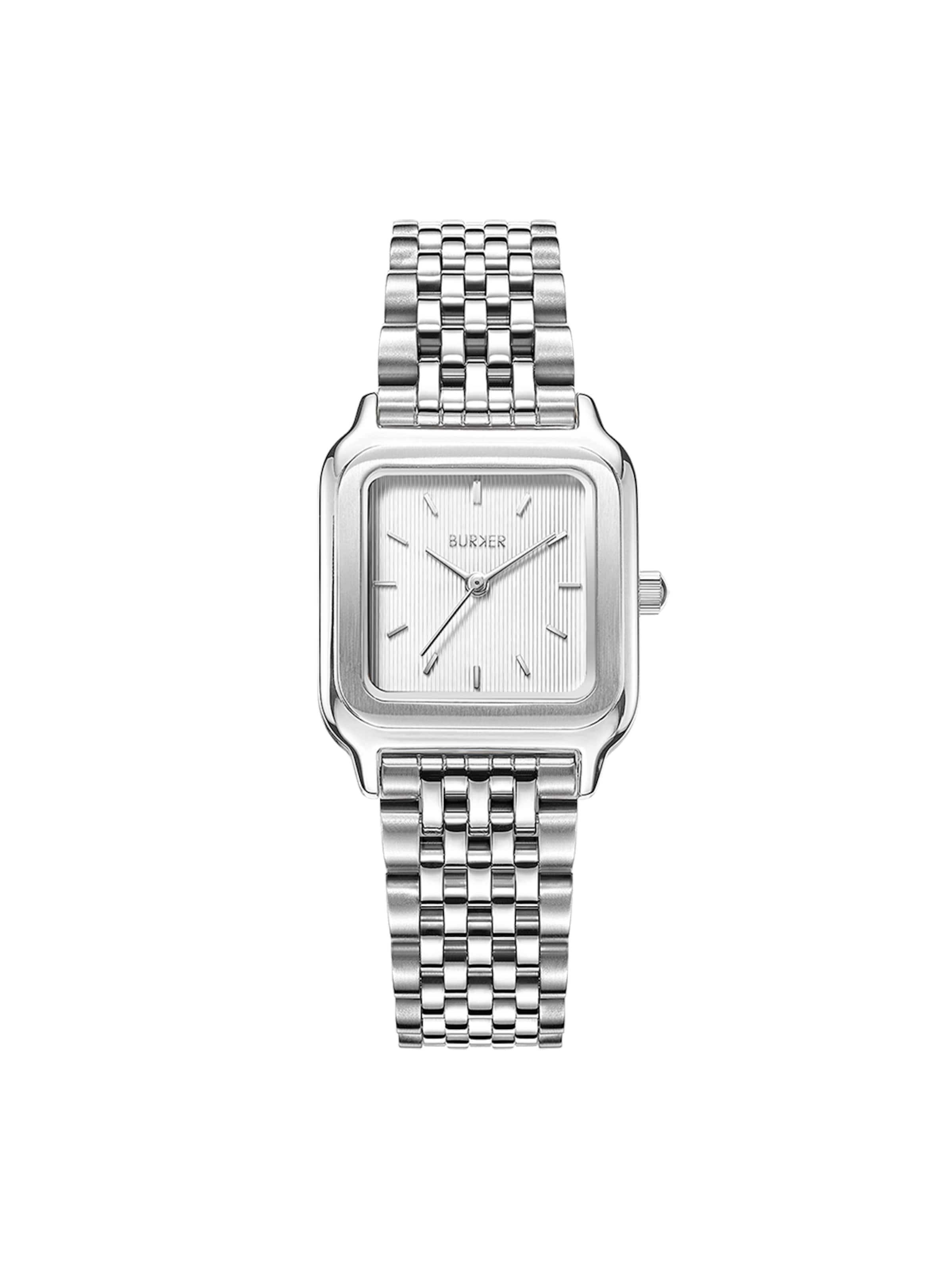 BURKER Watches Analoguhr 'Macy Silver White'‌‌‌‌‌‌ in Silber: Vorderseite
