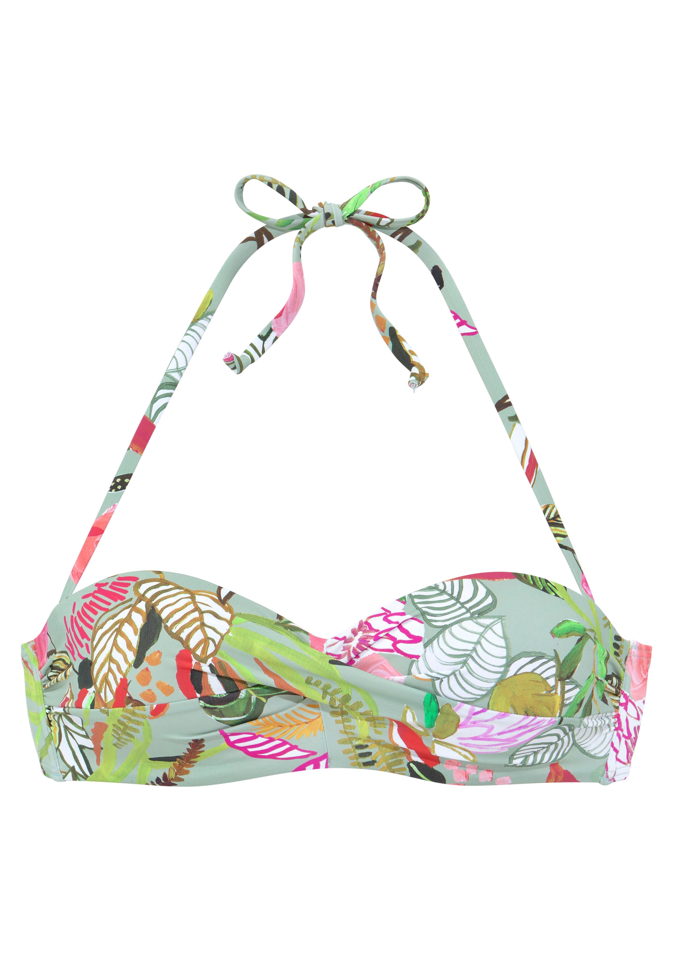s.Oliver - Bandeau Top de bikini en verde: frente