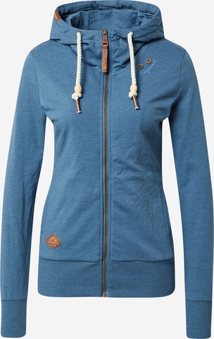 Ragwear Zip-Up Hoodie 'Paya' in Blue: front