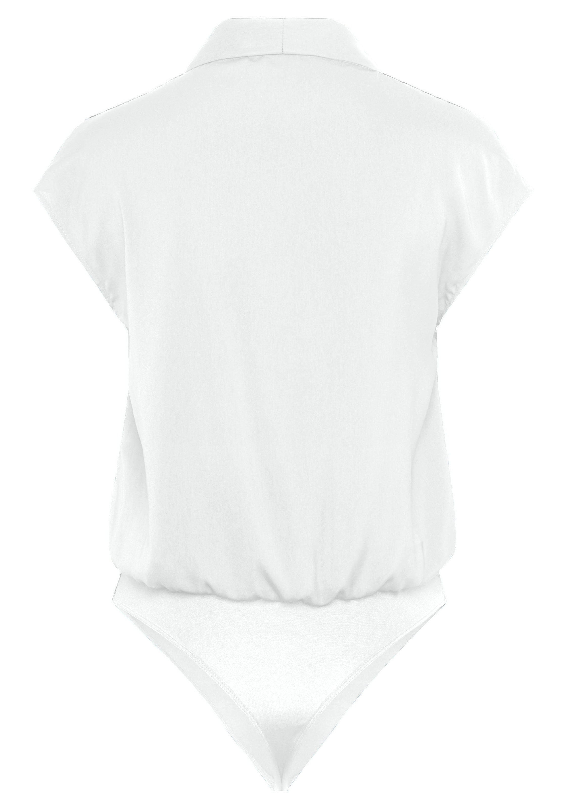 LASCANA Blouse Bodysuit in White