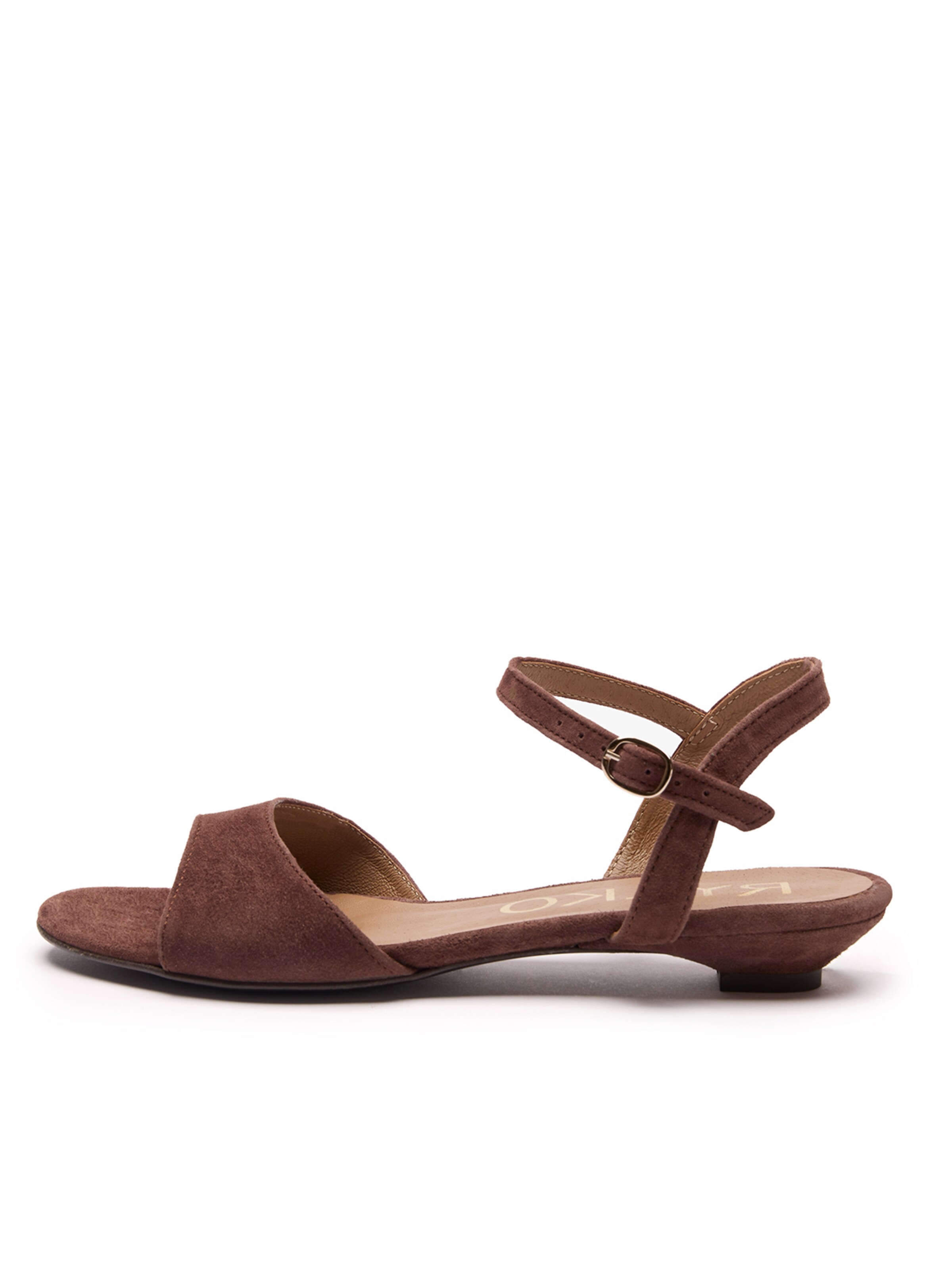 Sandale cu baretă de la RYŁKO pe maro: față