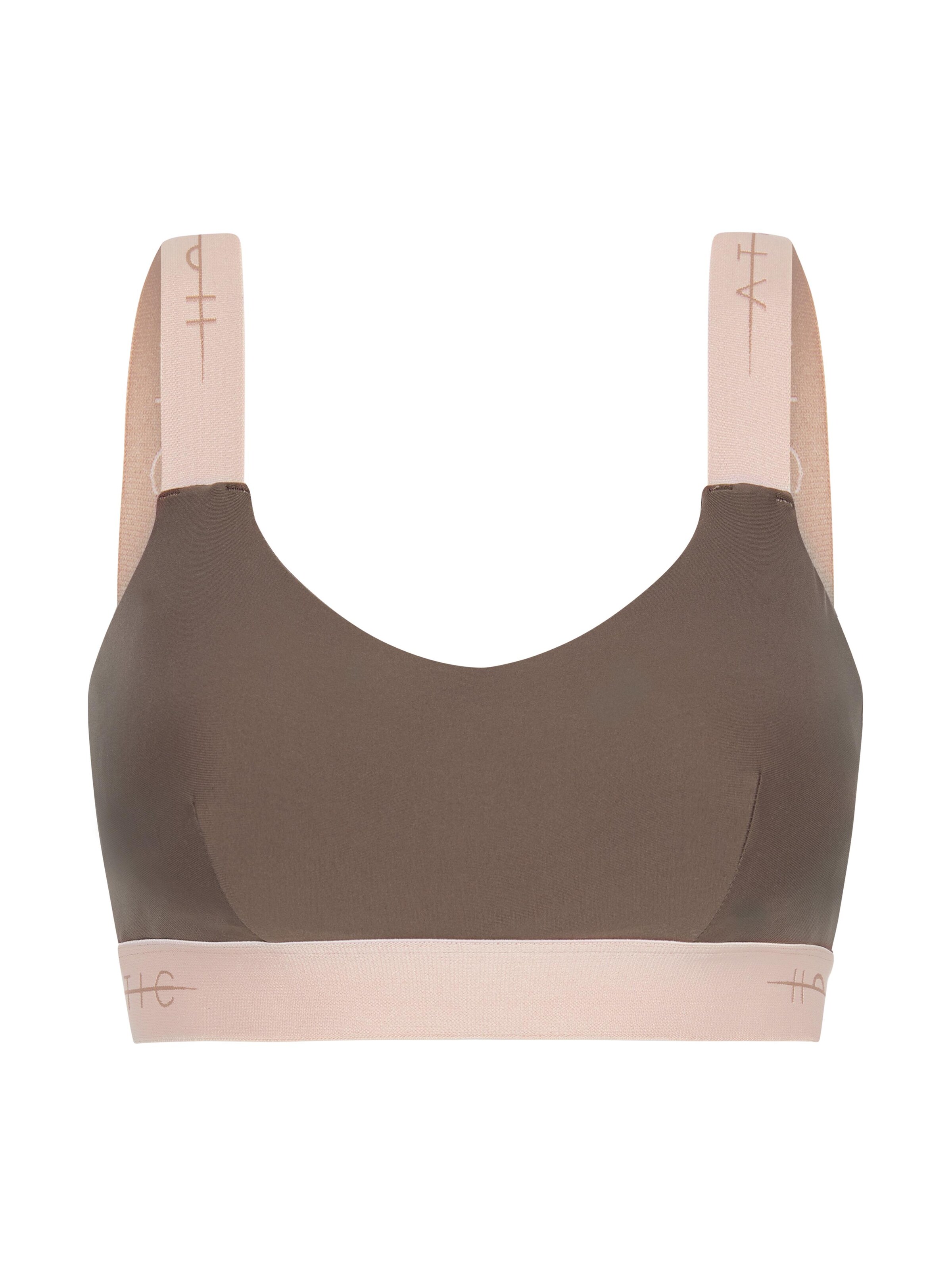 Bustier Soutien-gorge de sport 'Zinal' Horizon Athletic en marron : devant