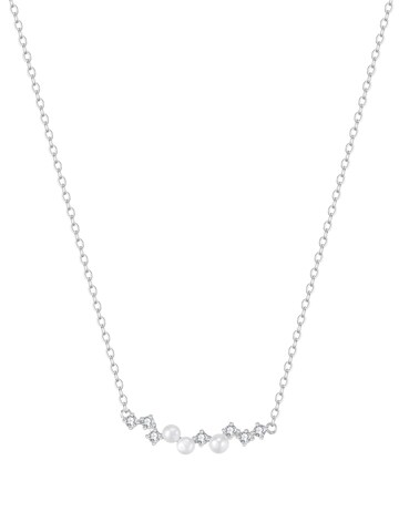 Hey Happiness Ketting 'Pearl Cluster' in Zilver