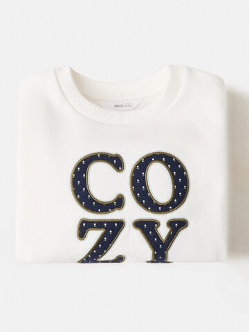 Bluză de molton 'COZY' de la MANGO KIDS pe alb
