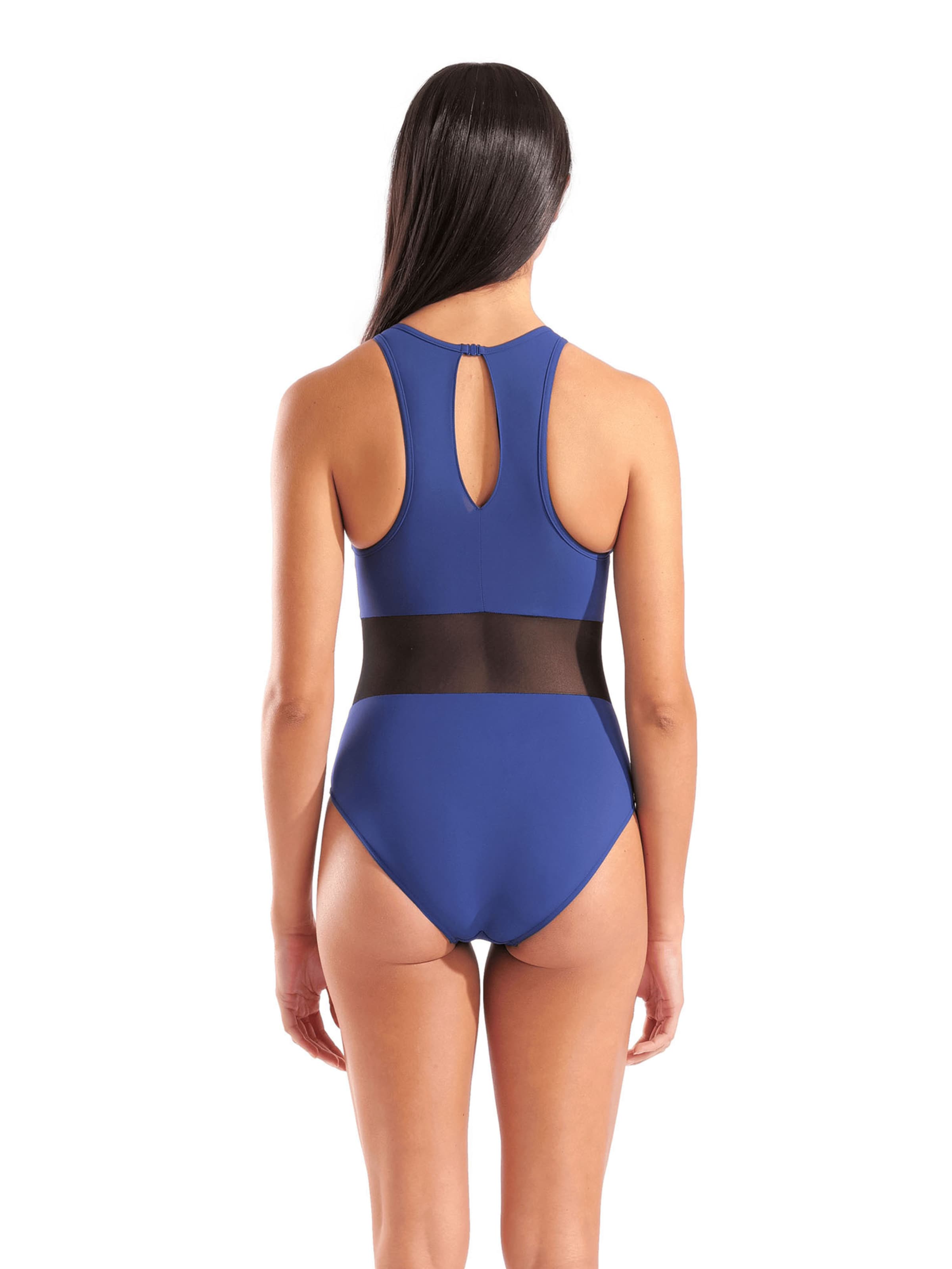 ARENA Bralette Swimsuit 'MESH PANELS VENT BACK' in Blue