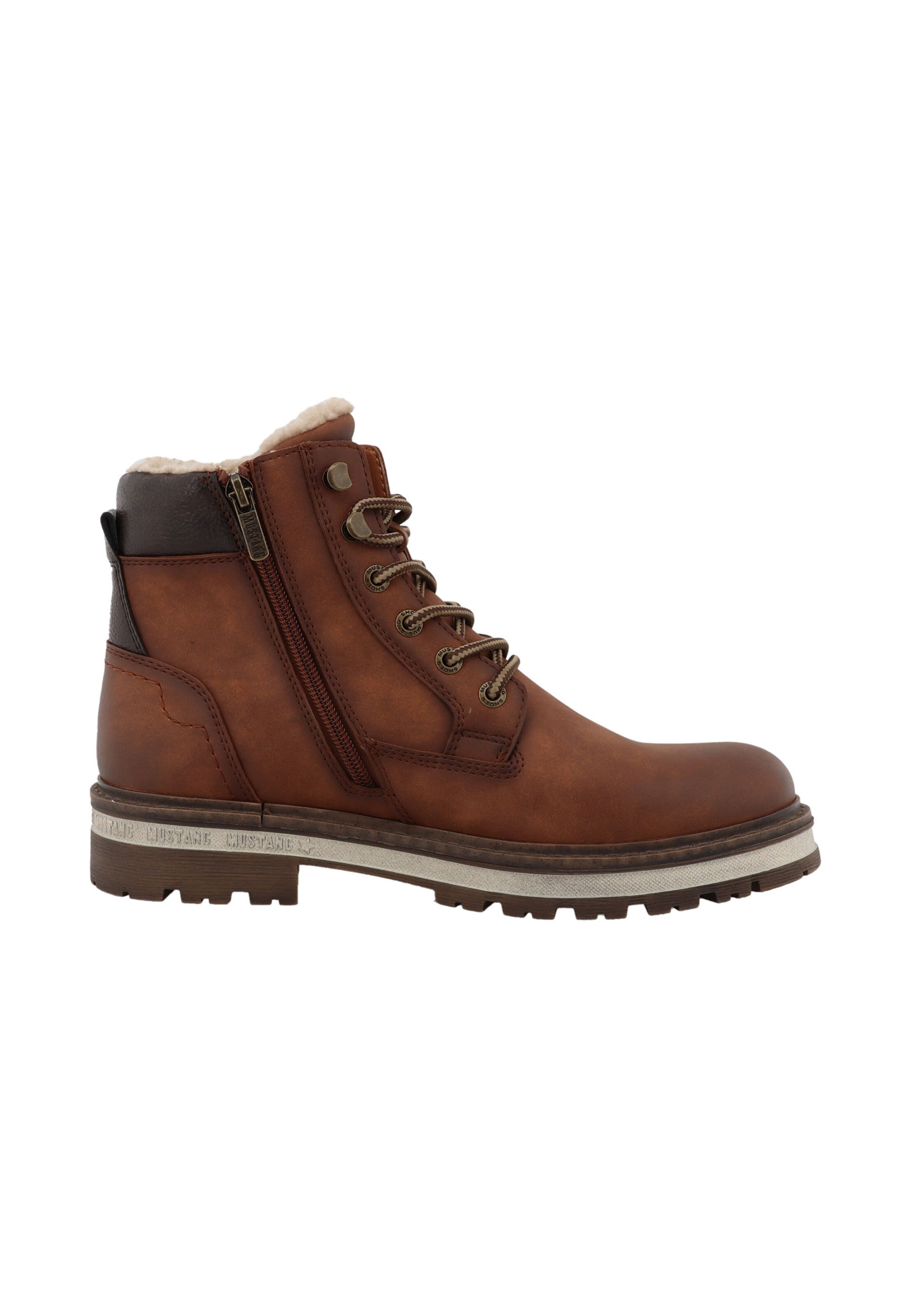 MUSTANG - Botas com atacadores em castanho
