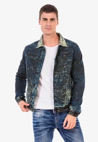 CIPO & BAXX Between-Season Jacket in Blue: front