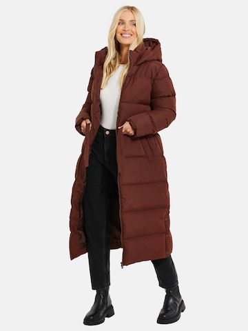 Threadbare Winter Coat 'Addison' in Brown