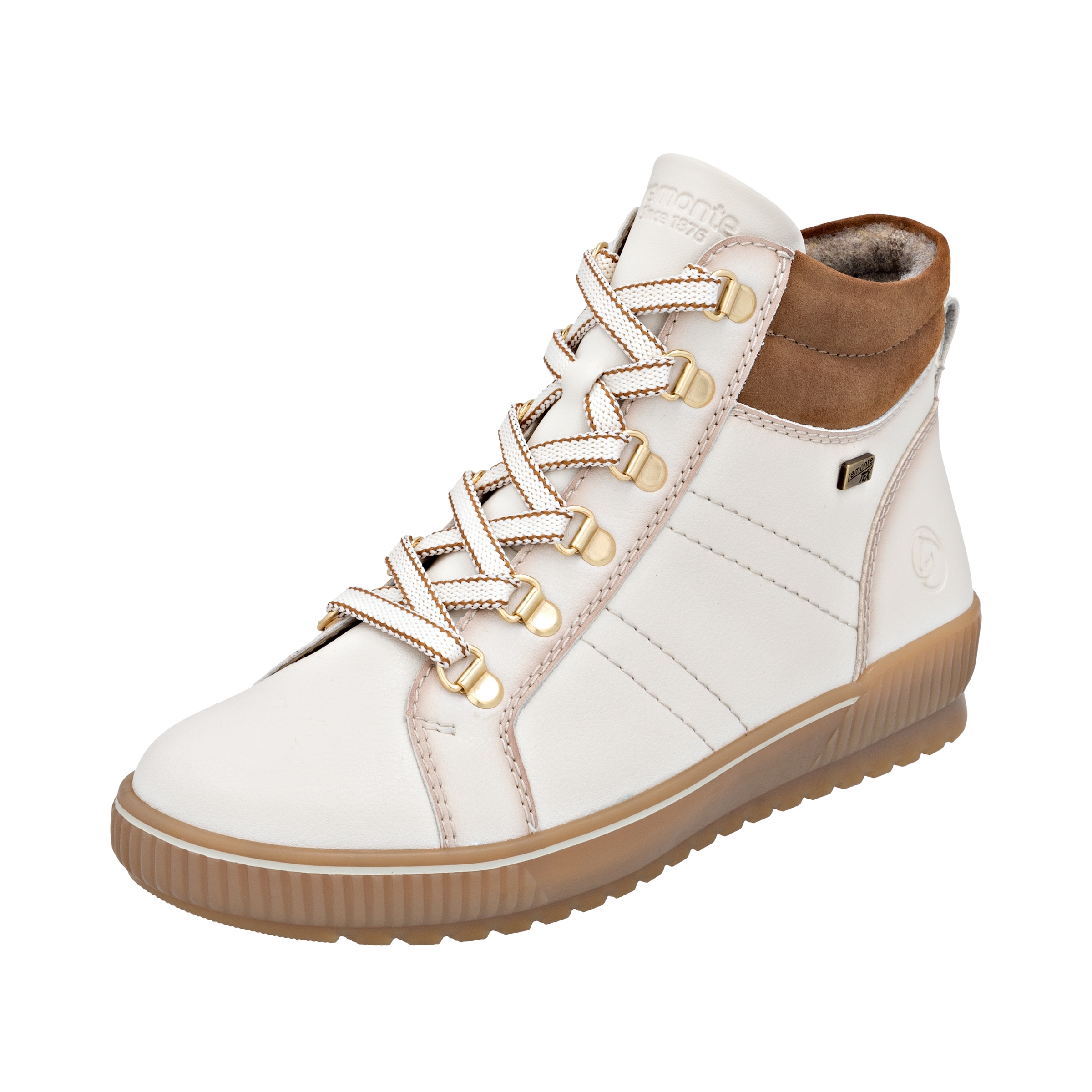 Bottines à lacets REMONTE en beige : devant