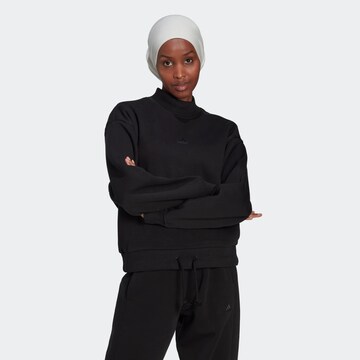 ADIDAS SPORTSWEAR Αθλητική μπλούζα φούτερ 'All Szn Fleece Mock Neck' σε μαύρο: μπροστά