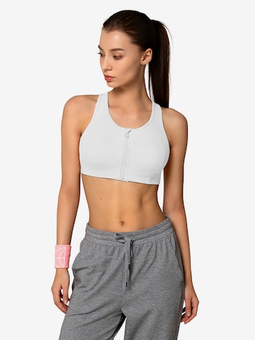 Yvette Sports Bustier Sport bh 'Romy' in Wit: voorkant