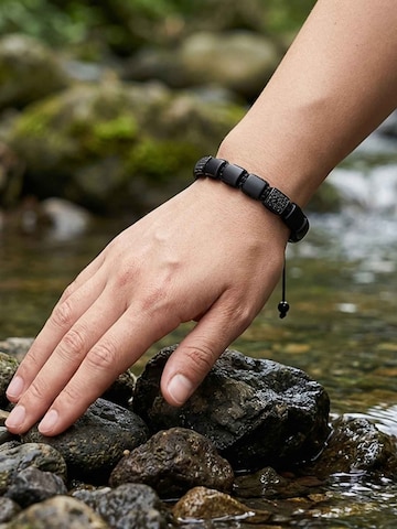 UNIQAL Armband 'BLACK AGATE ZIRKONIA' in Gemengde kleuren