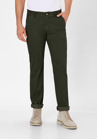 REDPOINT Slim fit Chino Pants in Green: front