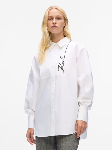 Chemisier Karl Lagerfeld en blanc : devant