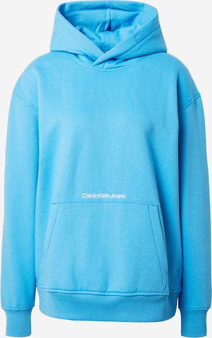 Calvin Klein Jeans Sweatshirt 'Institutional' in Blue: front