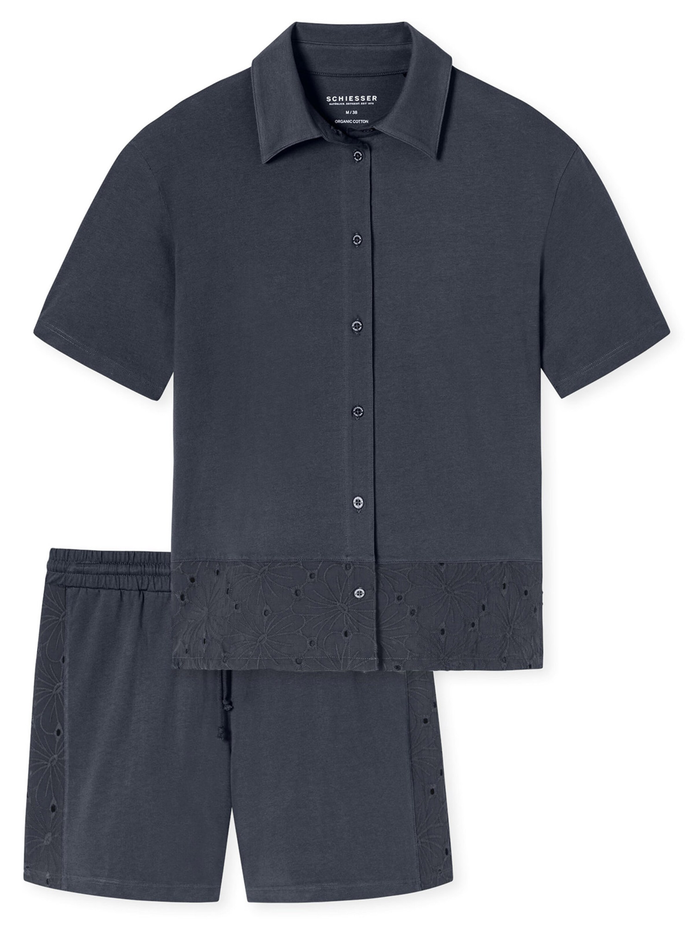 SCHIESSER Shorty ' Casual Nightwear ' in Grau: Vorderseite