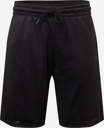 NEW ERA Loosefit Broek in Zwart: voorkant