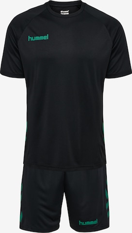 Hummel Tracksuit in Black: front