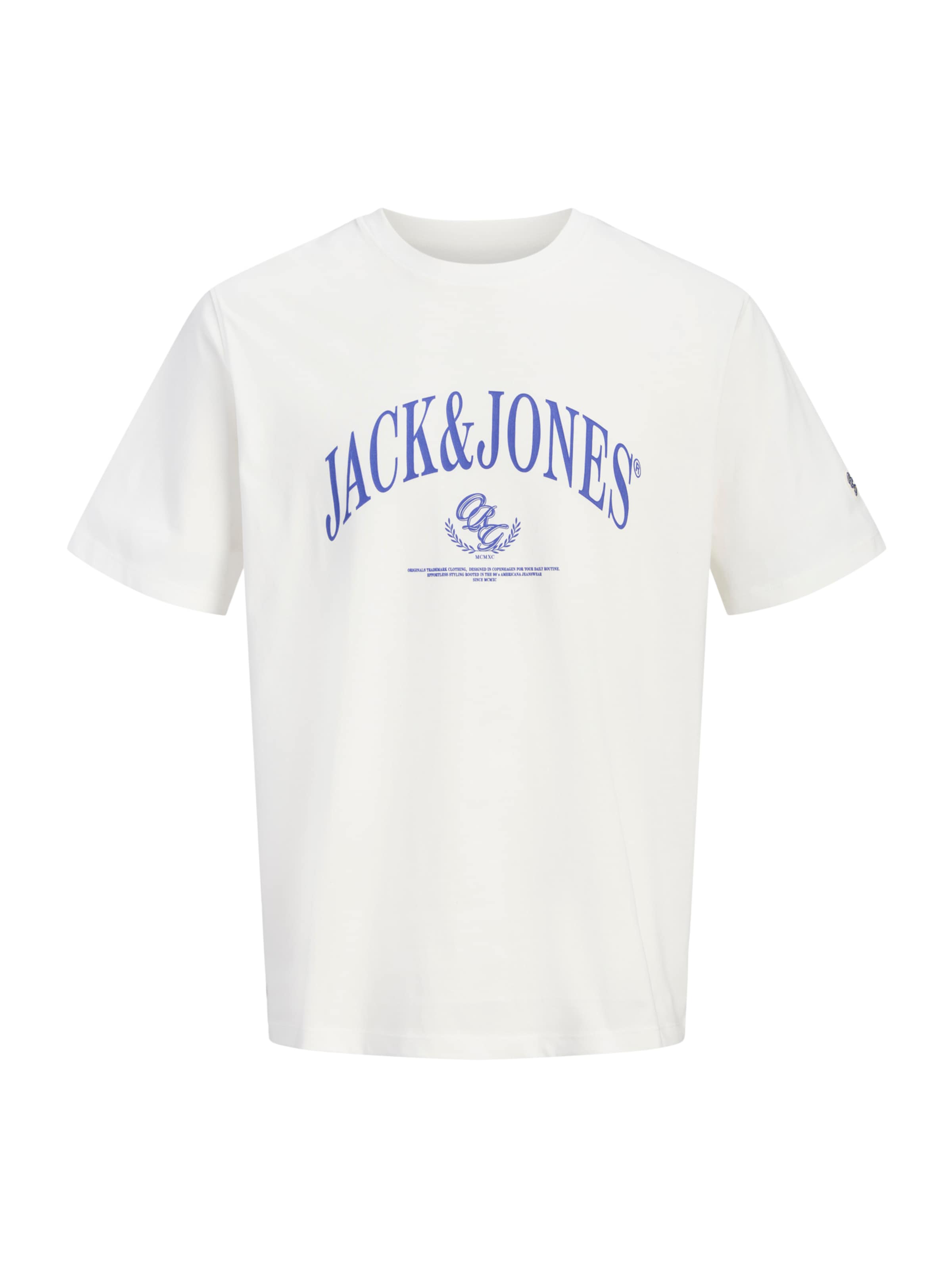 JACK & JONES T-shirt 'JORFREDERIKSBERG' i vit: framsida