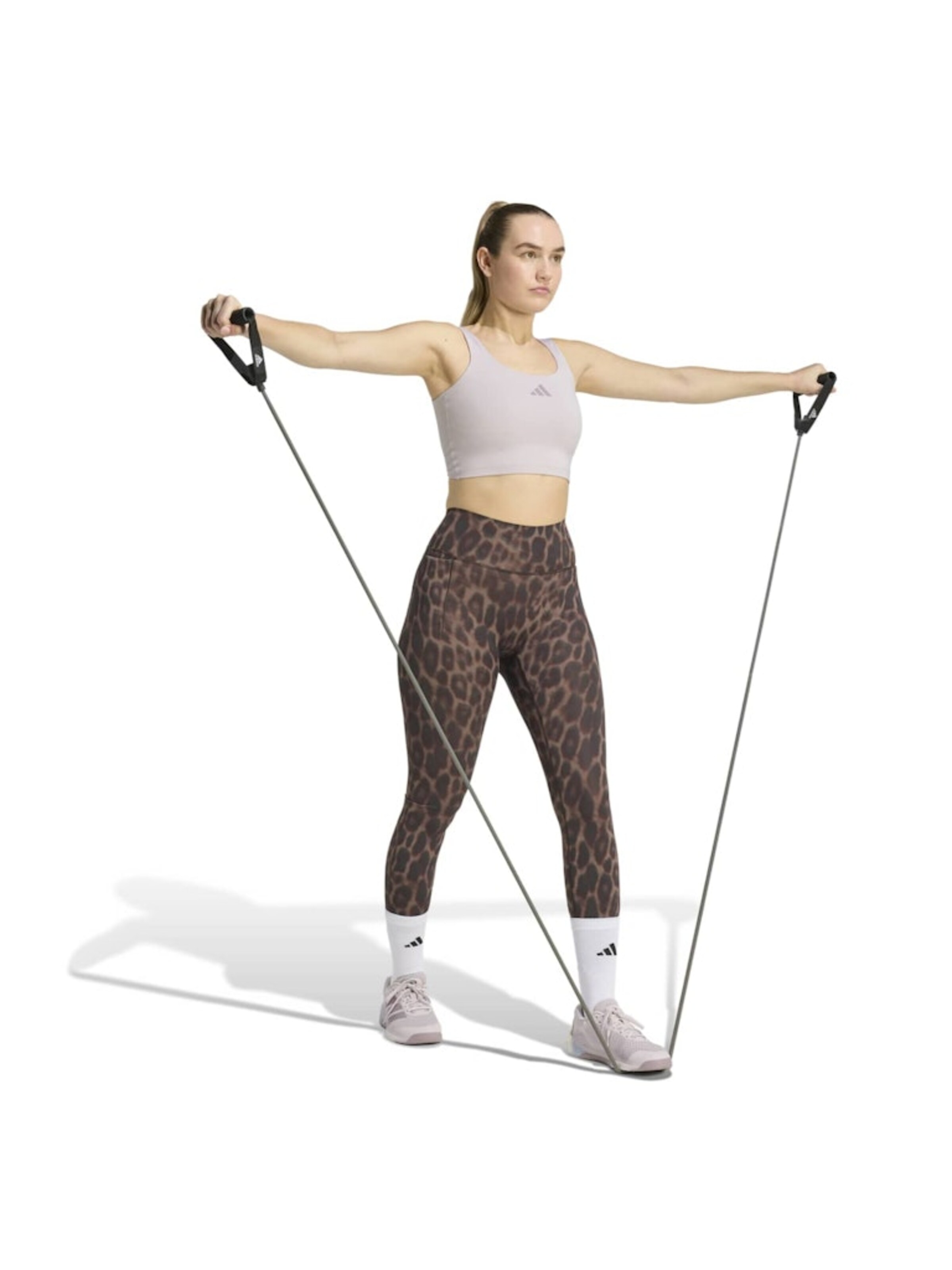 purpurinė ADIDAS PERFORMANCE Biustjė Sportinė liemenėlė 'OPTIME'