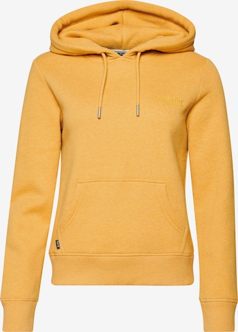 Sweat-shirt 'Essential' Superdry en jaune : devant