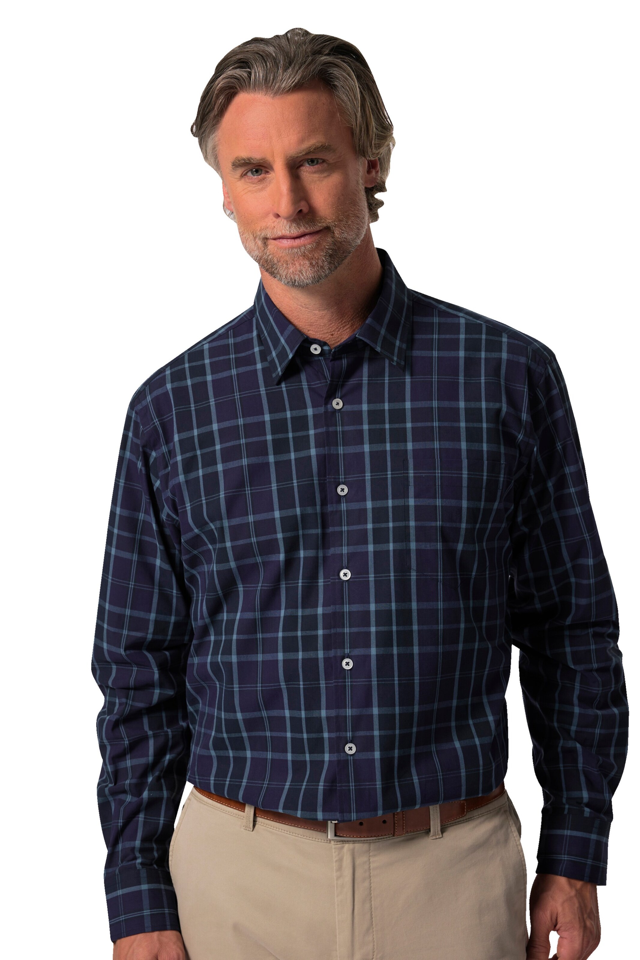 Boston Park Comfort Fit Hemd in Blau: Vorderseite