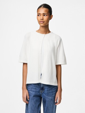 PIECES Cardigan 'PCBree' i hvid: forside