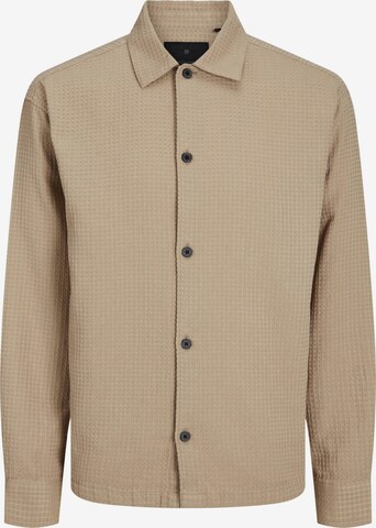 Chemise JACK & JONES en beige : devant