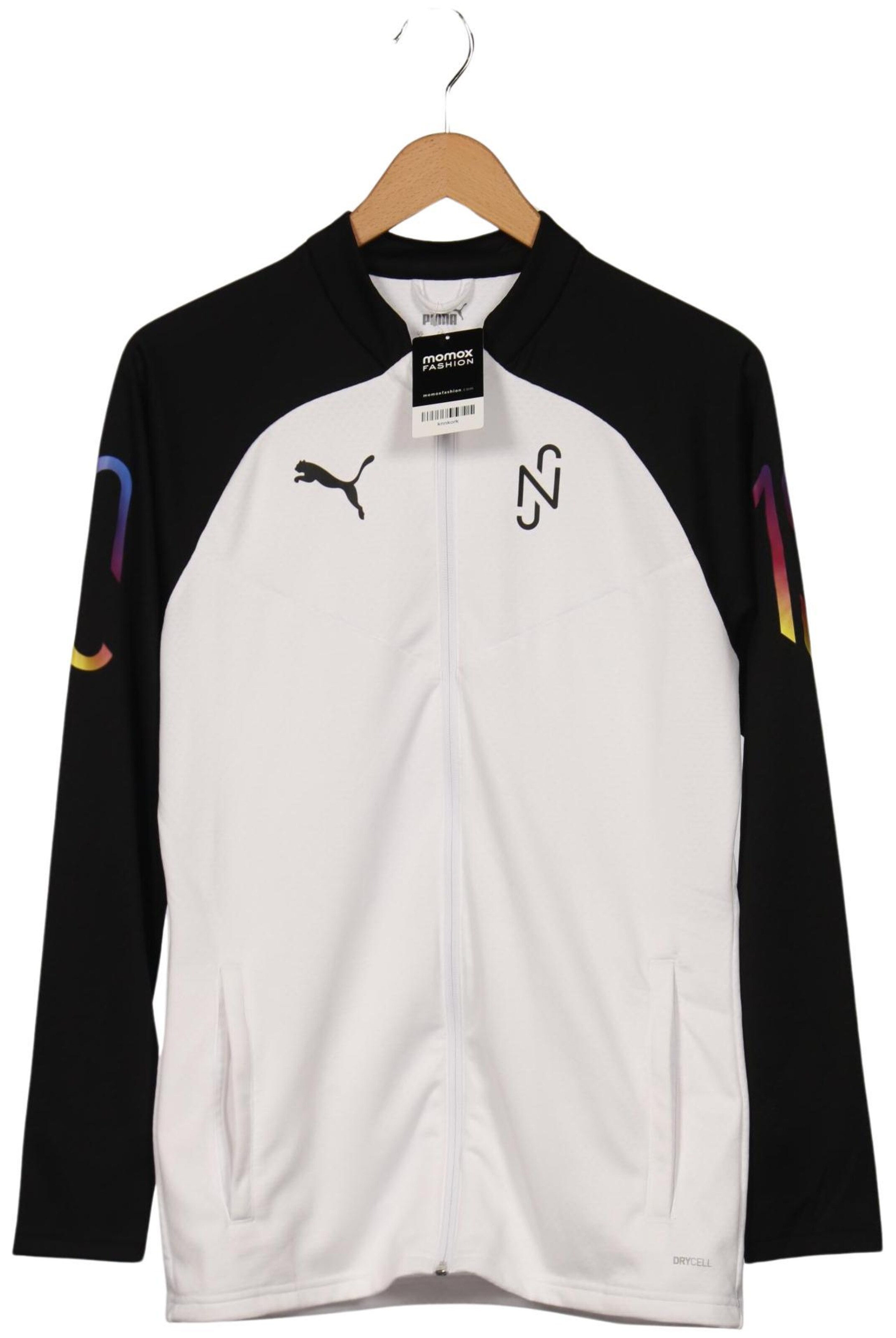 PUMA Sweatshirt & Zip-Up Hoodie in S in White: front