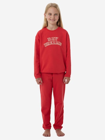 Pyjama ' Nightwear ' SCHIESSER en rouge : devant