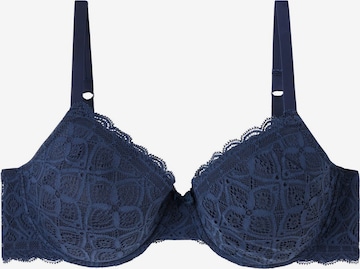 INTIMISSIMI Balconette Bra in Blue: front