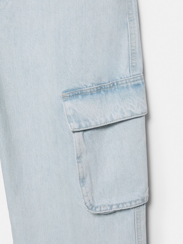 Baggy Jeans cargo Pull&Bear en bleu