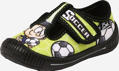 BECK Flats 'Soccer' in Neon yellow / Black / White, Item view