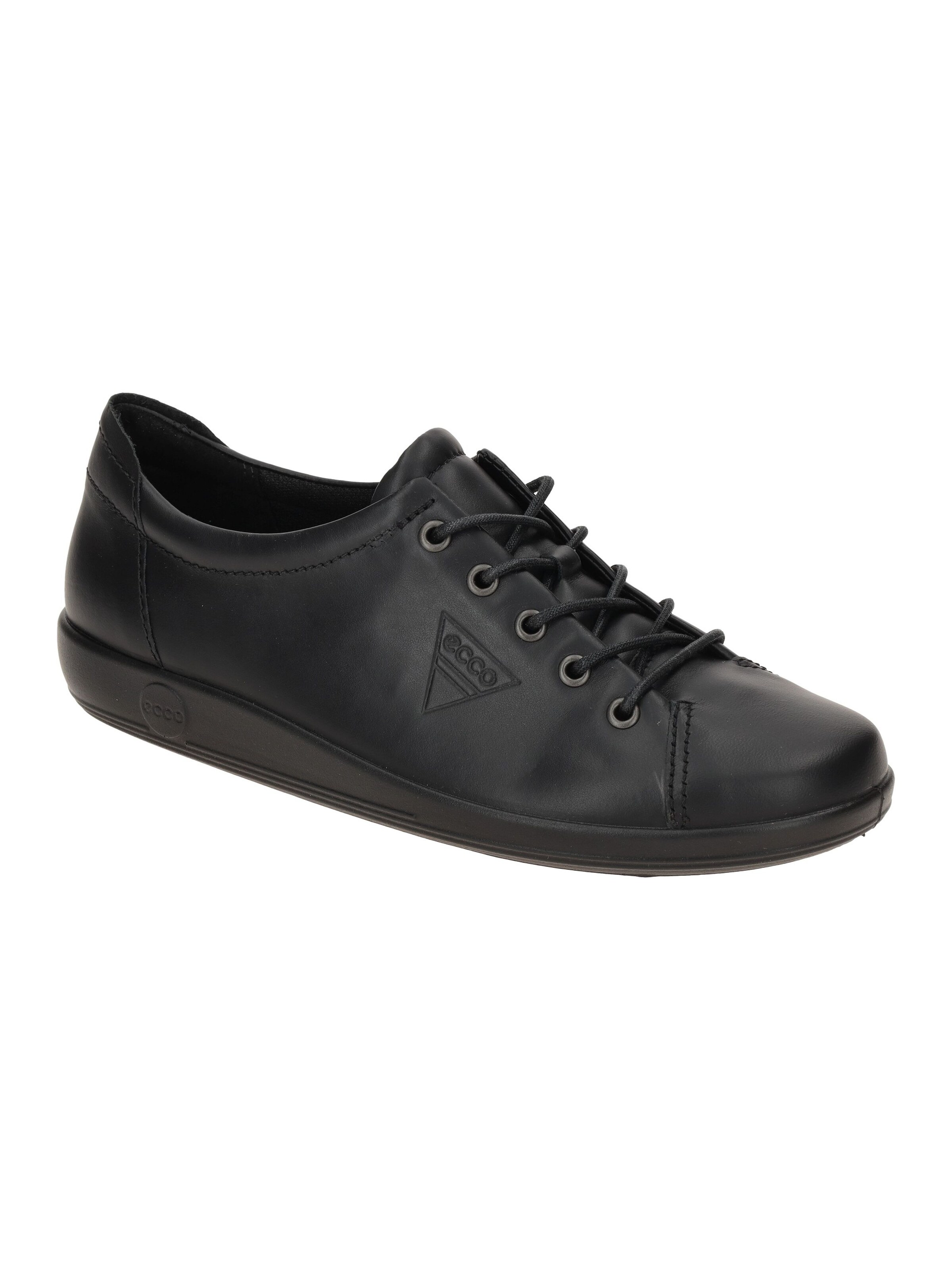 ECCO Schnürschuh 'Ecco Soft 2 Schuhe schwarz uni Schnürer 206503'‌‌‌‌‌‌‌‌‌ in Schwarz: Vorderseite