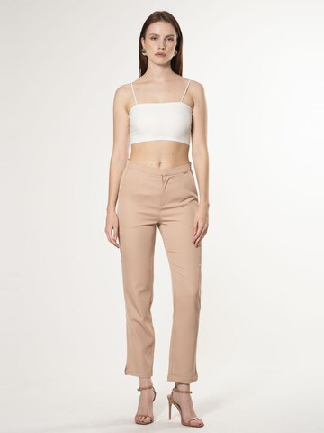 Influencer Slim fit Trousers in Beige