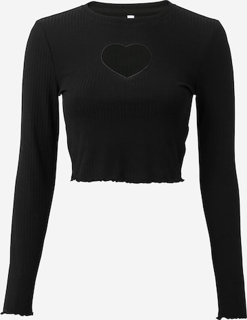 NEON & NYLON - Camiseta 'EMMA' en negro: frente