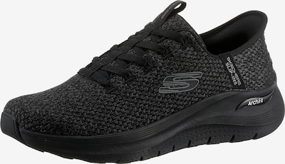 SKECHERS Slip on en noir / blanc, Vue avec produit