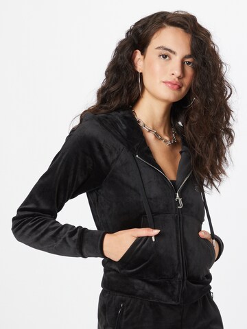 Juicy Couture Ζακέτα φούτερ 'Madison' σε μαύρο: μπροστά