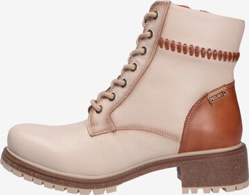 PIKOLINOS Lace-Up Ankle Boots in Beige