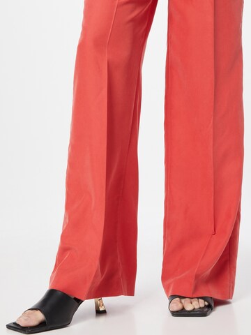 Wide Leg Pantalon à plis Sisley en rouge