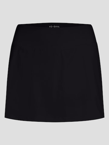 YO-GAYA Sportrok 'Timeless Tennis Skirt' in Zwart: voorkant
