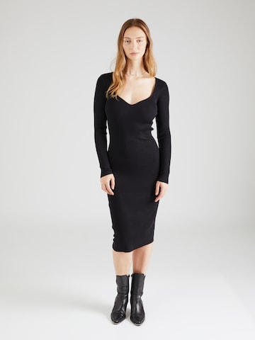 Molly BRACKEN Πλεκτό φόρεμα σε μαύρο: μπροστά