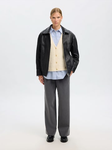 SELECTED Knitted Vest 'SLFGABELLA' in Beige