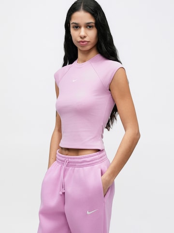 Nike SportswearTapered Hlače 'Phoenix' - roza boja