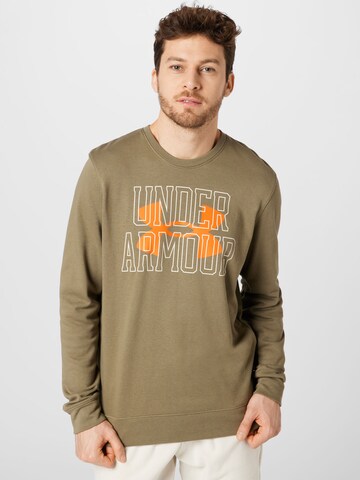 Sweat de sport UNDER ARMOUR en vert : devant