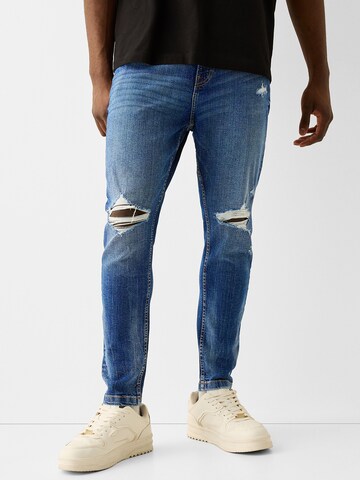 Bershka Slimfit Jeans in Blau