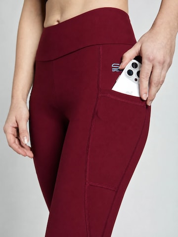 SPORTKIND - Skinny Leggings 'Sport Leggings High Waist' en rojo